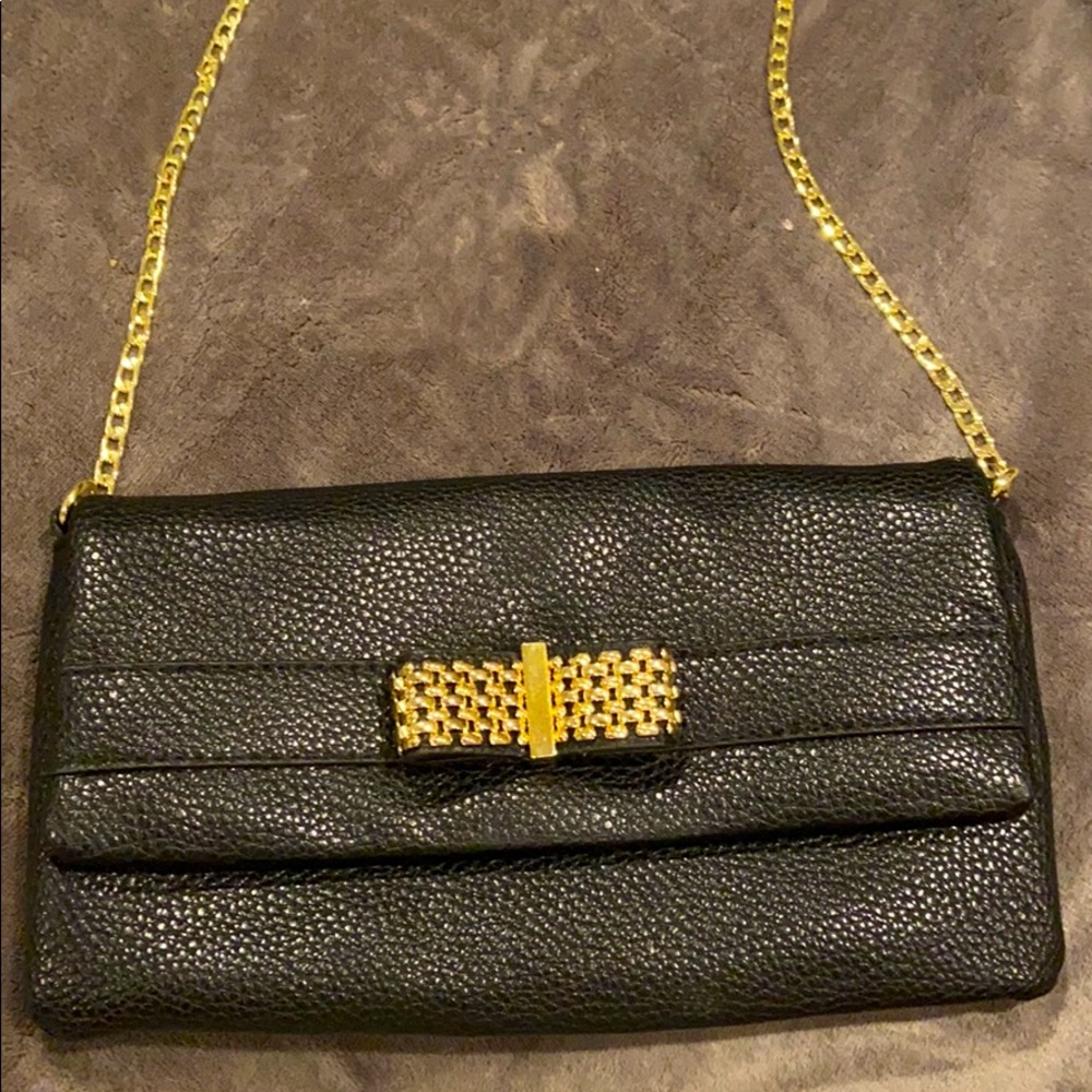 Sam & Libby evening purse with gold accents